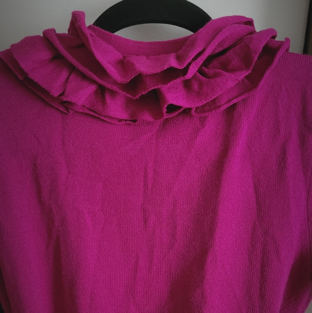 Jason Wu Fuchsia Ruffled Cardigan - Picture 12 of 13